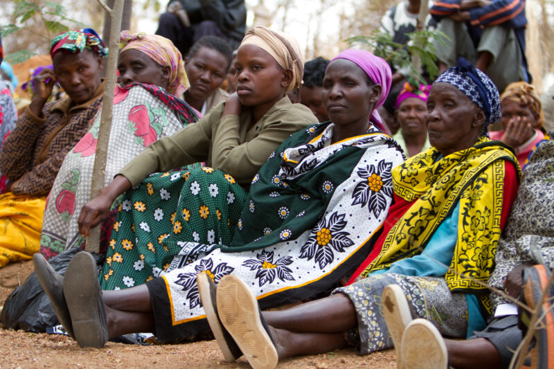 Agricultural Instruction — At a field training session, Kenyans learn new techniques for growing better craps and kitchen gardens. — Kenya, Africa, training,...
