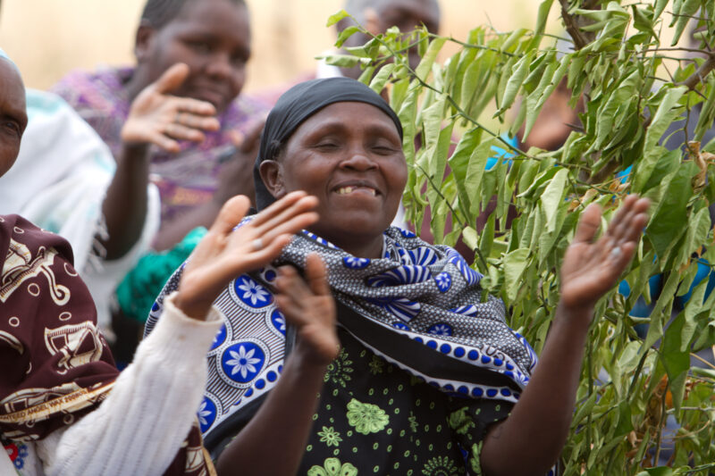 Agricultural Instruction — At a field training session, Kenyans learn new techniques for growing better craps and kitchen gardens. — Kenya, Africa, training,...