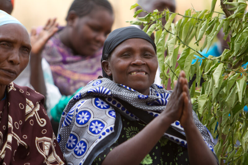 Agricultural Instruction — At a field training session, Kenyans learn new techniques for growing better craps and kitchen gardens. — Kenya, Africa, training,...