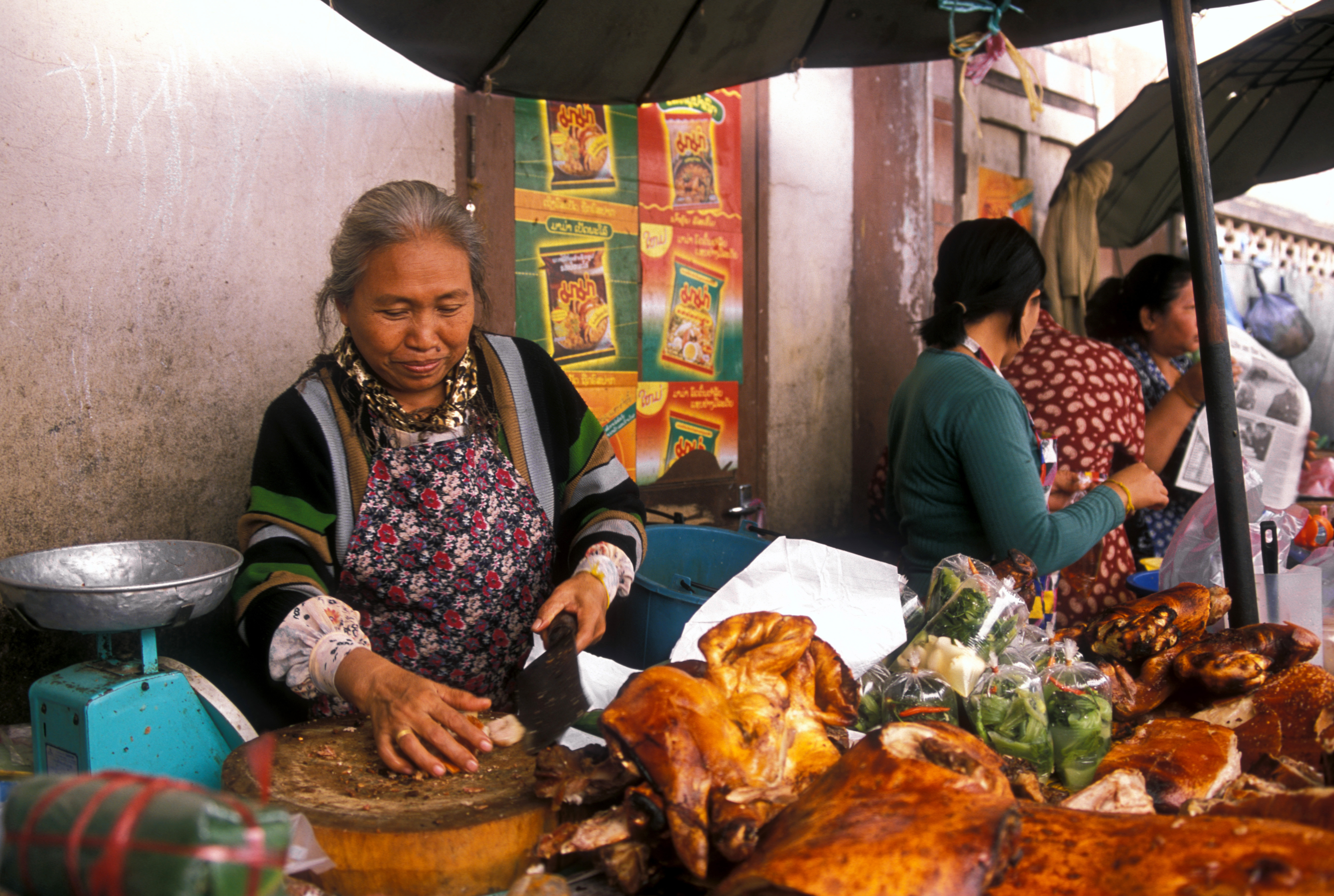 Woman in Market in Laos