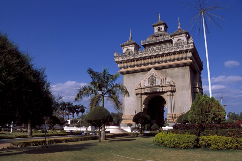War Memorial — Scenes from the capital city of Laos, Ventiene — Laos, Southeast Asia, Ventiene, capital