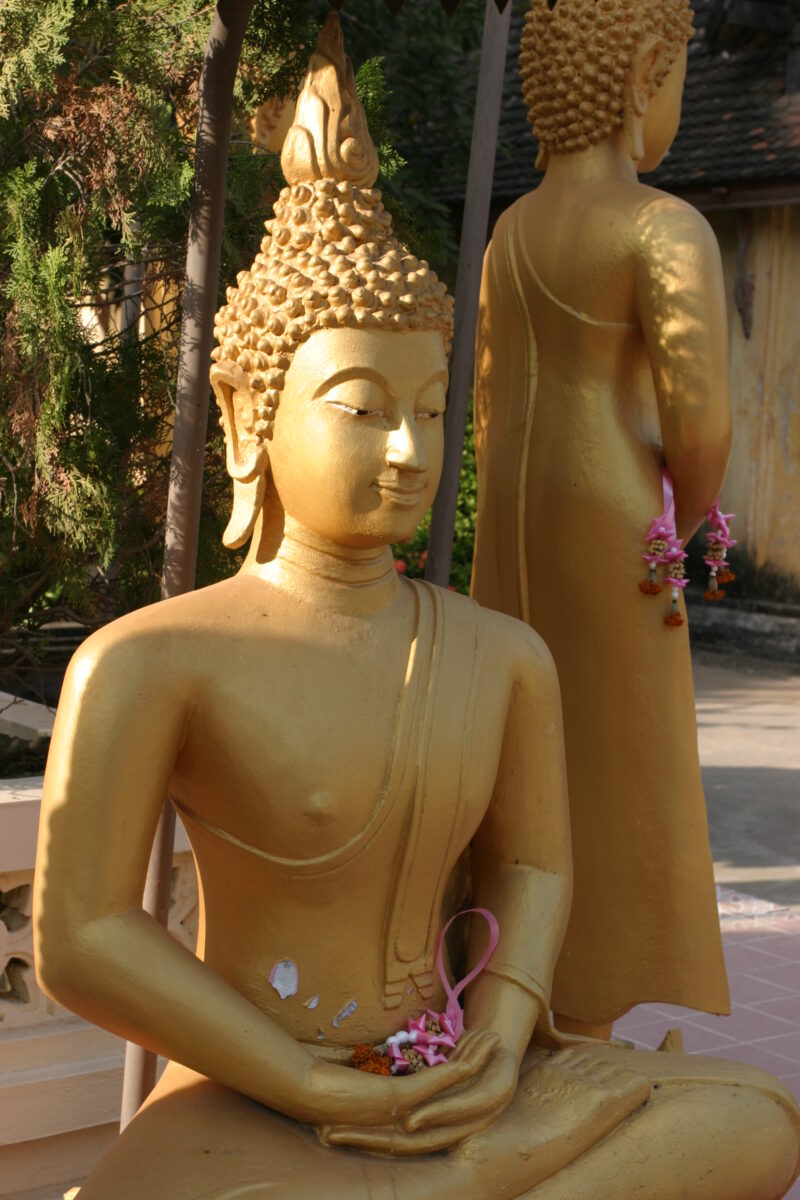 Buddhist Statue — Buddhist temple in Ventiene, Laos — Laos, Southeast Asia, Ventiene, capital, Buddhism
