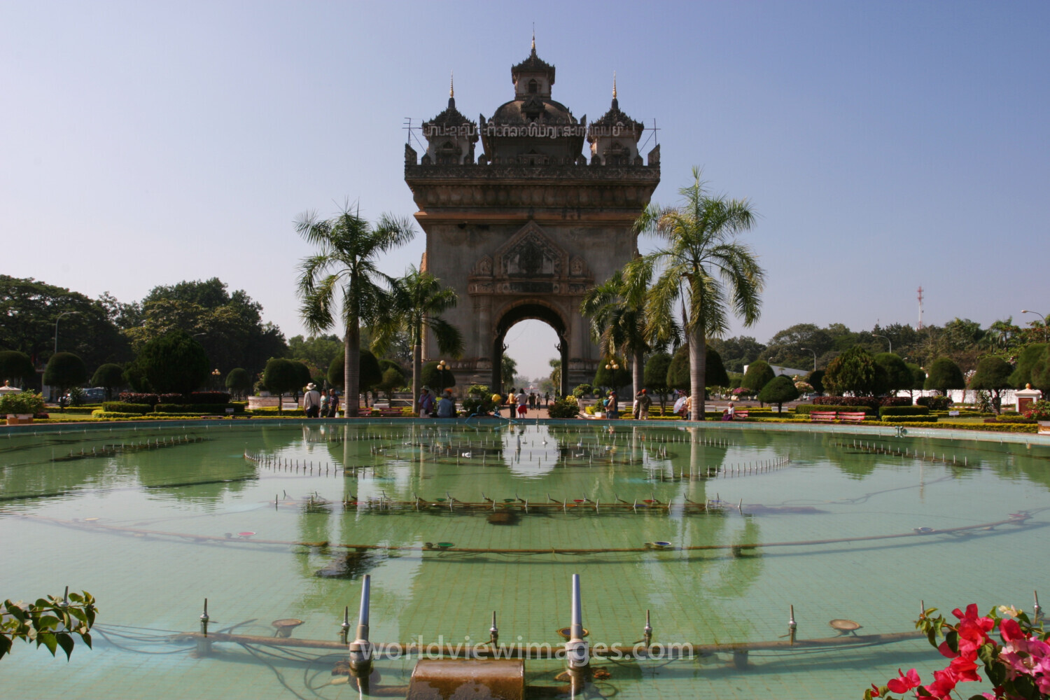 Patuxay Park in Vientiene