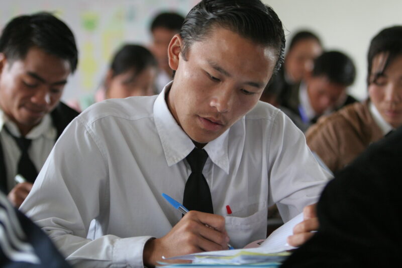 Students in Laos — High School students learn about HIV and AIDS, at a health program conducted at their school in a awareness program sponsored by ADRA. — L...