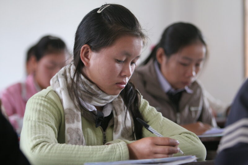 Students in Laos — High School students learn about HIV and AIDS, at a health program conducted at their school in a awareness program sponsored by ADRA. — L...