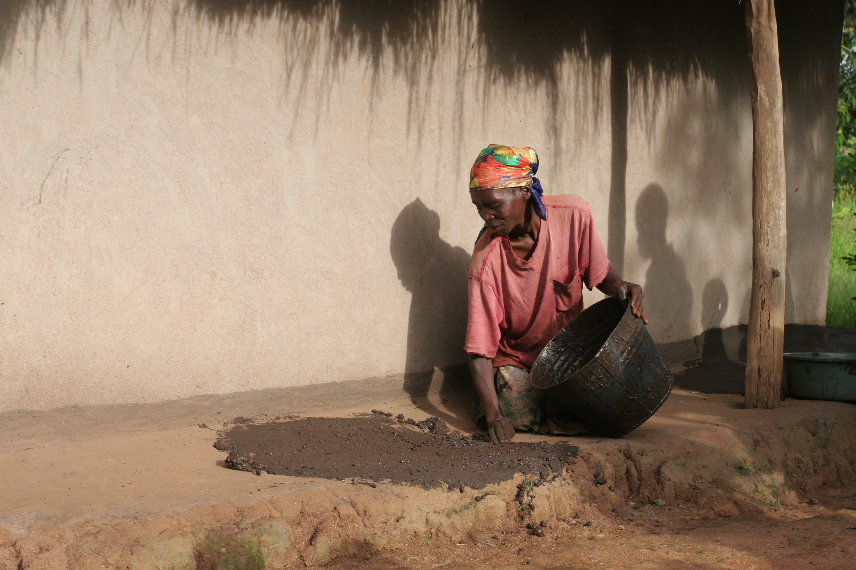 Woman with Mud Mixture
