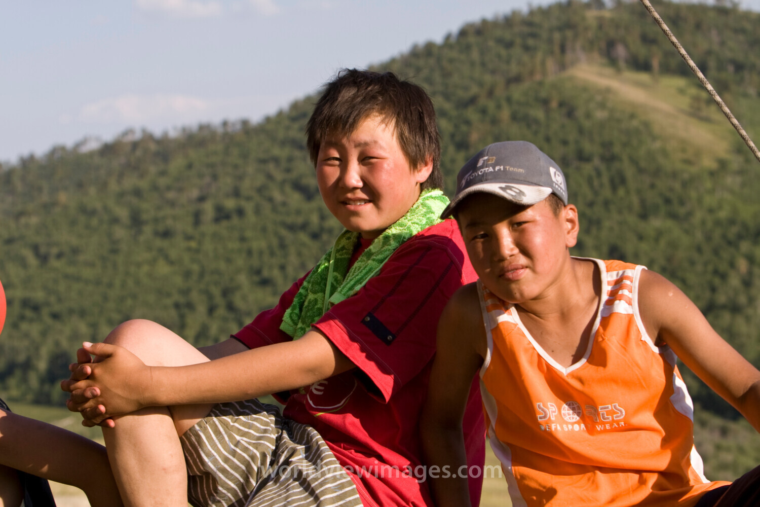Boys in Mongolia