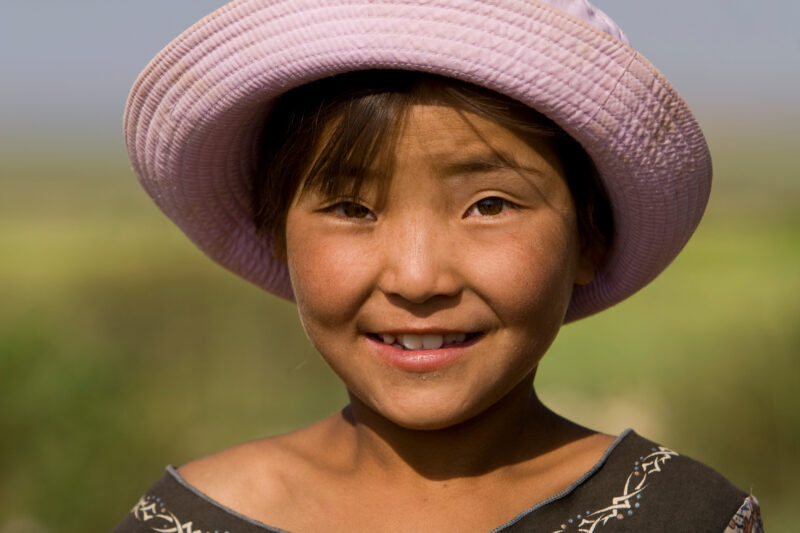 Girl in Mongolia — Stock Images of Mongolia: Girl Closeup — Mongolia, faces, girl, girls