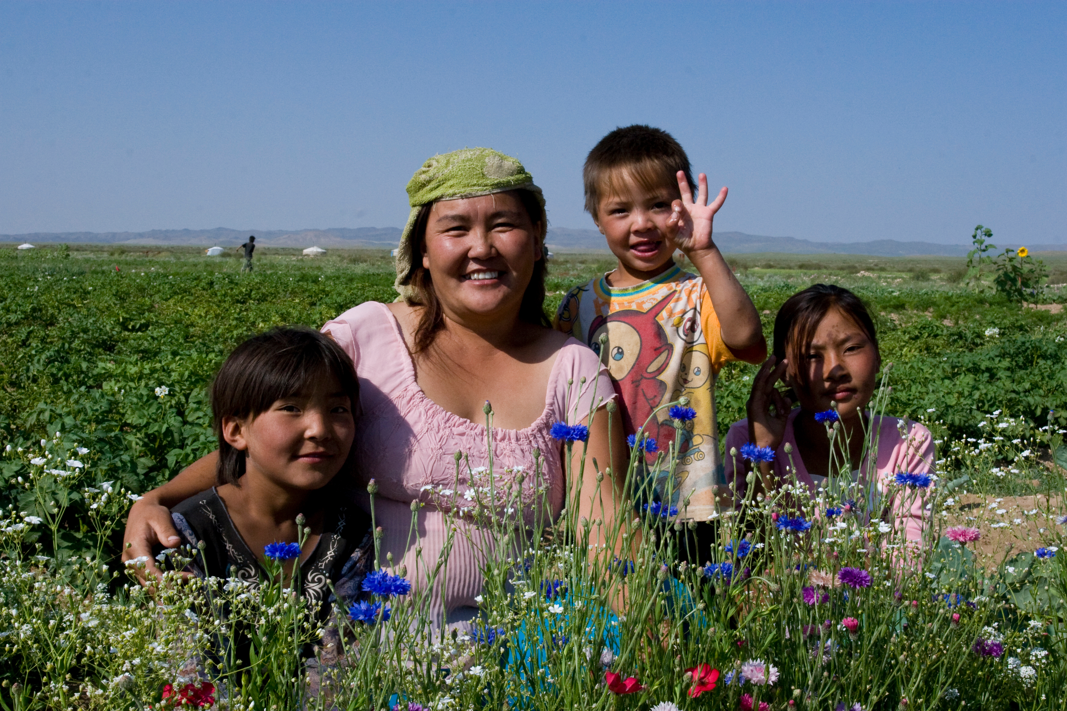 Family in Mongolia