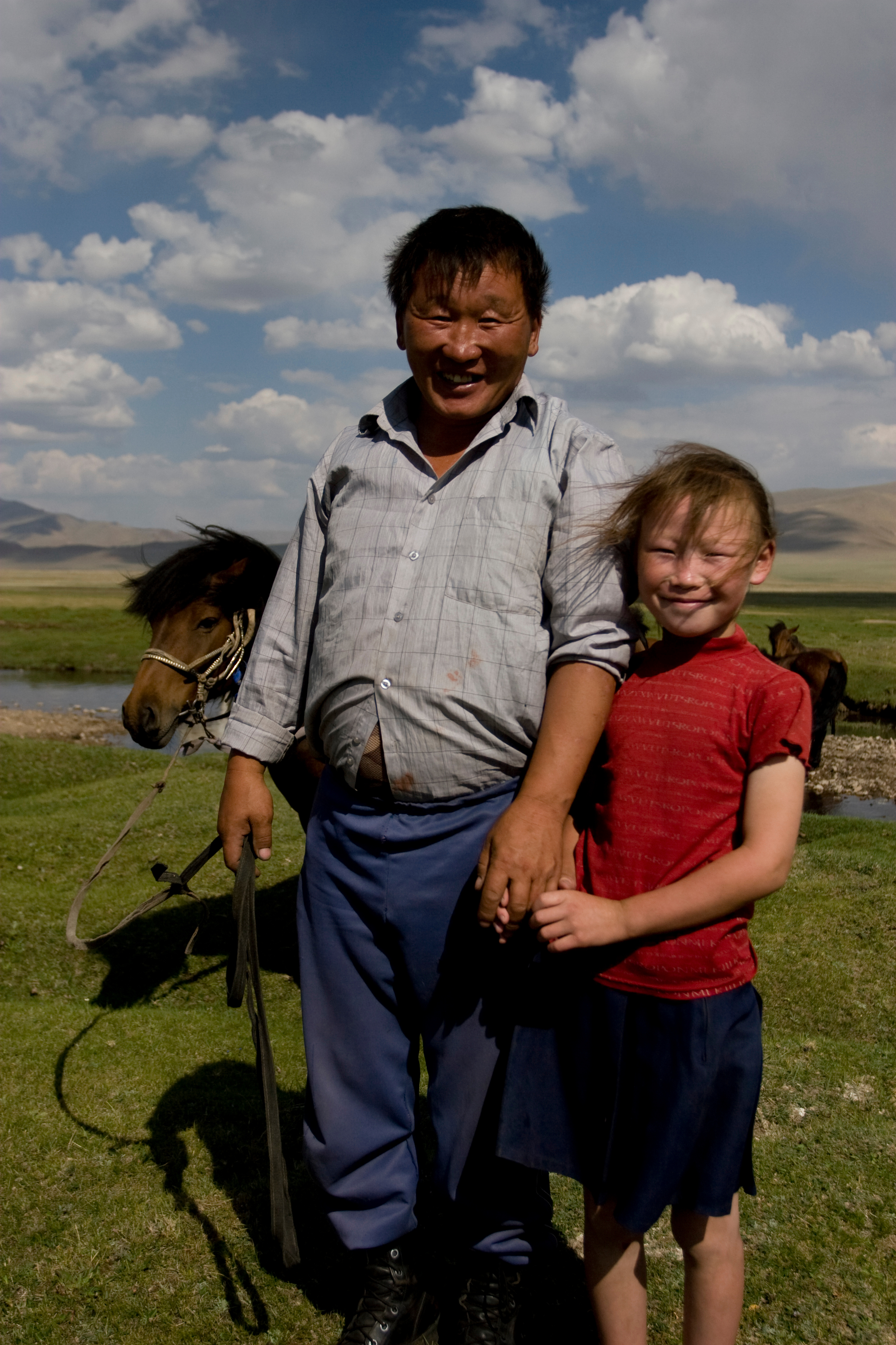 Father and Daughter in Mongolia