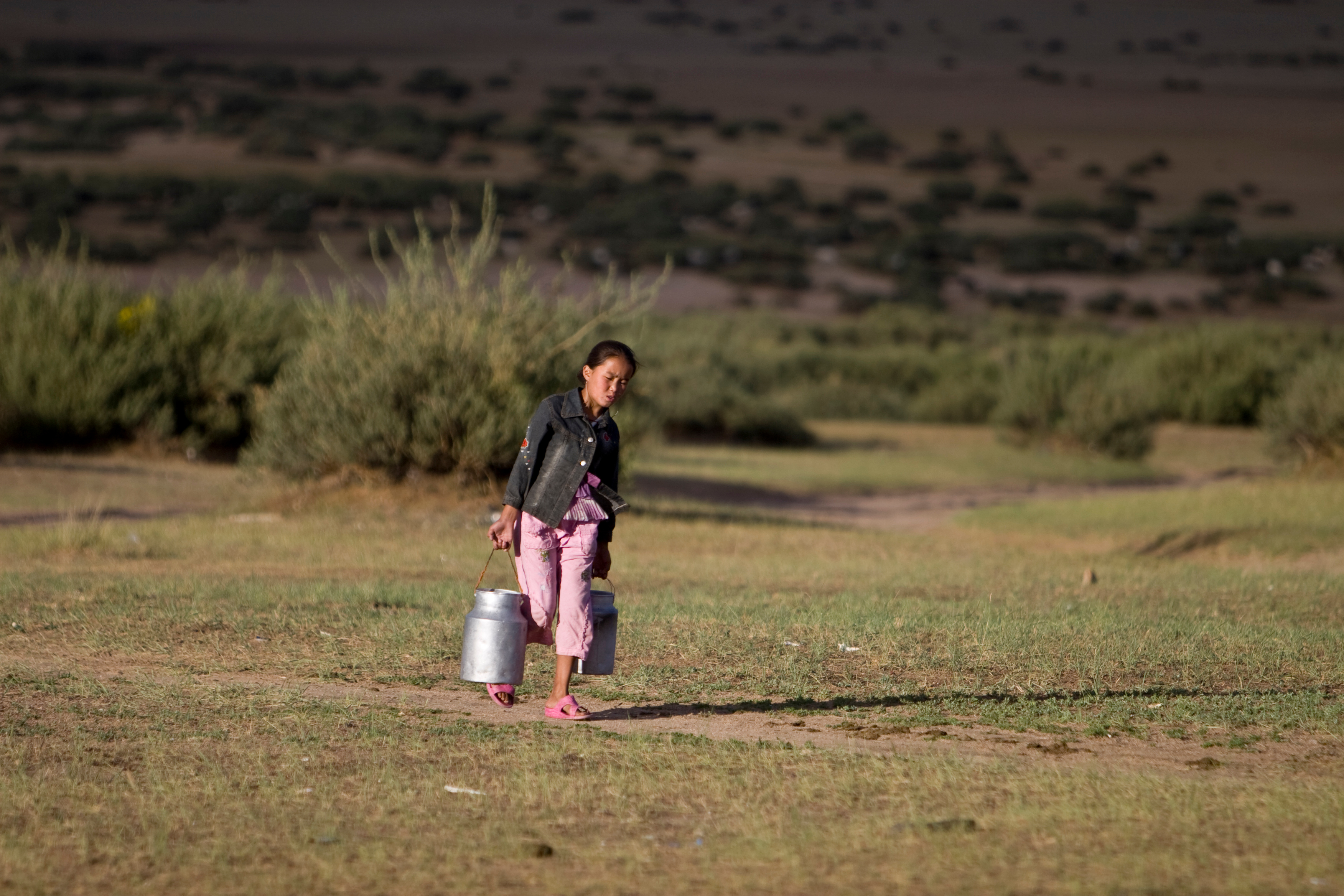 Collecting Water in Mongolia