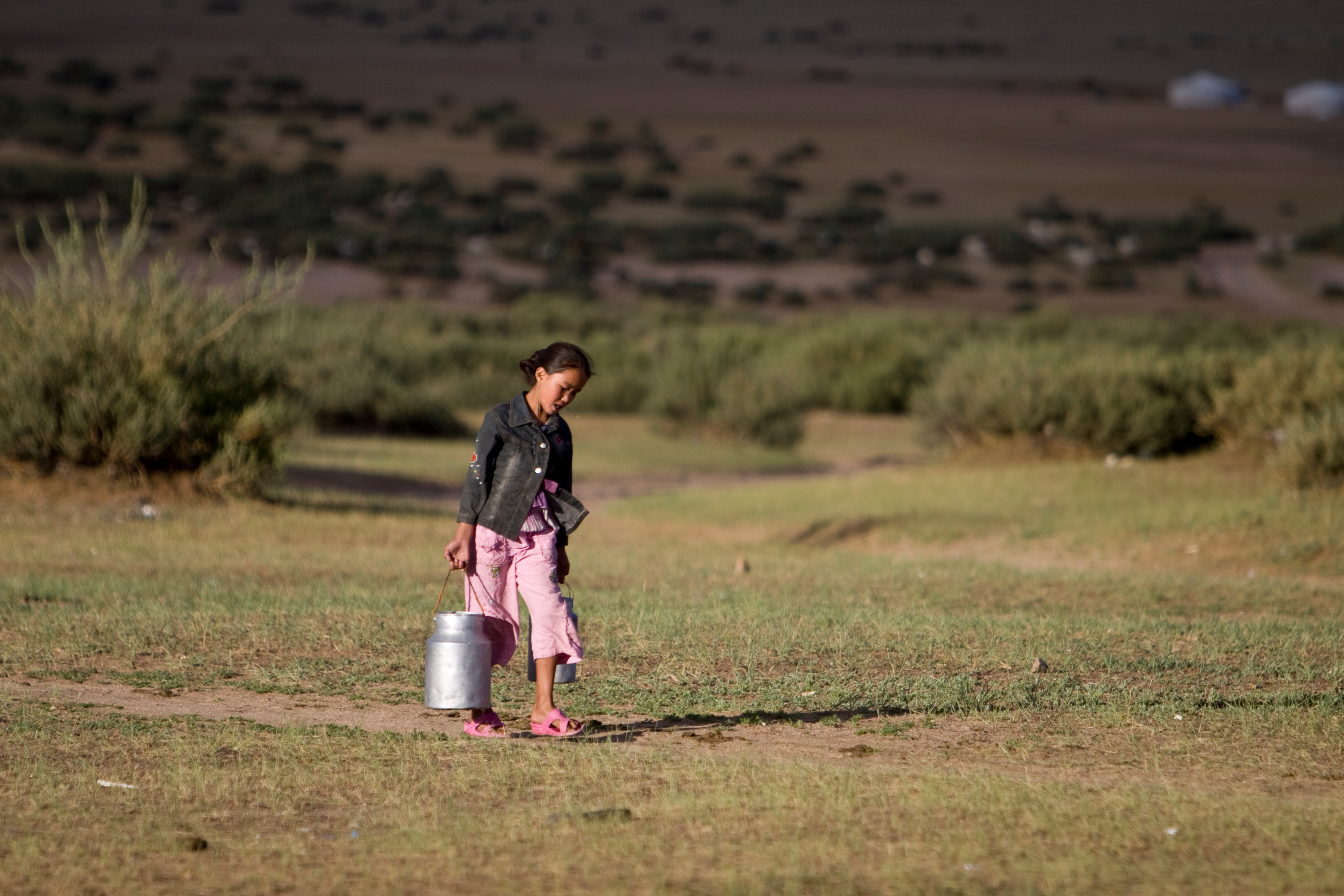 Collecting Water in Mongolia