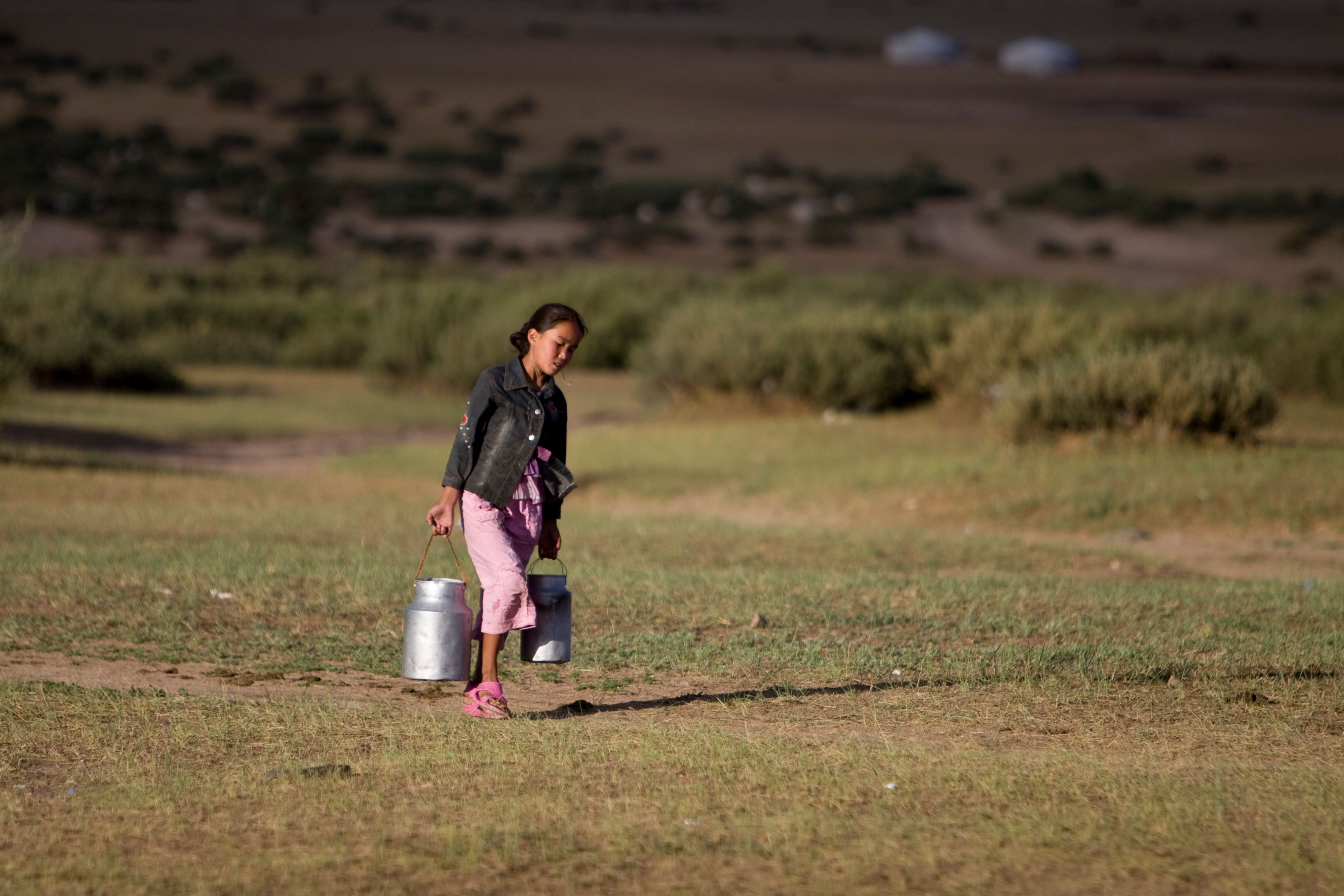 Collecting Water in Mongolia