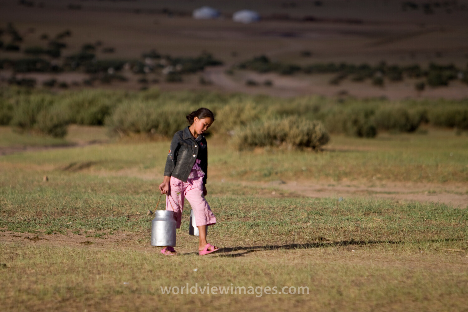 Collecting Water in Mongolia