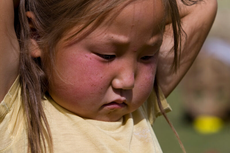 Girl in Mongolia — Stock Images of Mongolia: Girl Closeup — Mongolia, faces, girl, girls