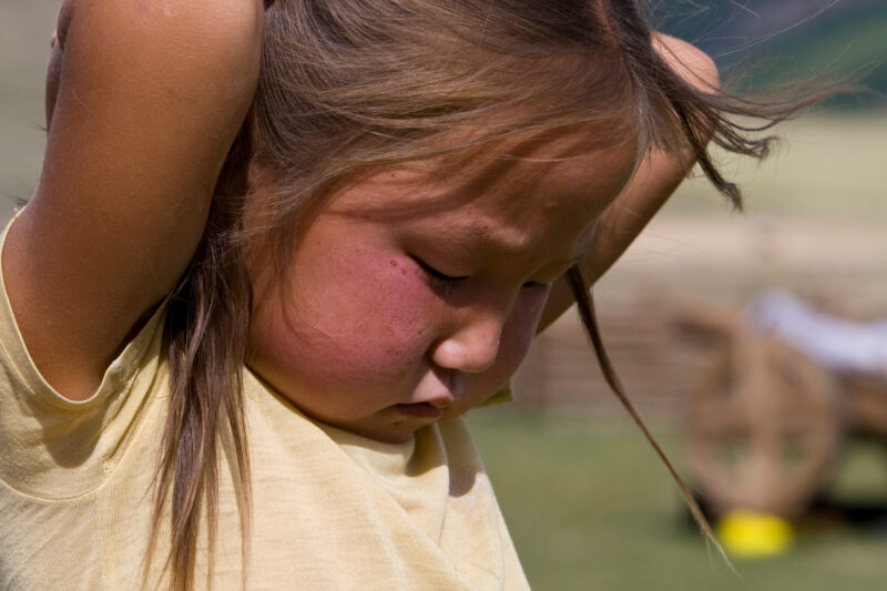 Girl in Mongolia — Stock Images of Mongolia: Girl Closeup — Mongolia, faces, girl, girls
