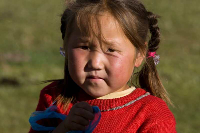 Girl in Mongolia — Stock Images of Mongolia: Girl Closeup — Mongolia, faces, girl, girls