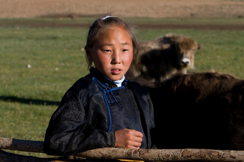 Girl in Mongolia — Stock Images of Mongolia: Girl Closeup — Mongolia, faces, girl, girls