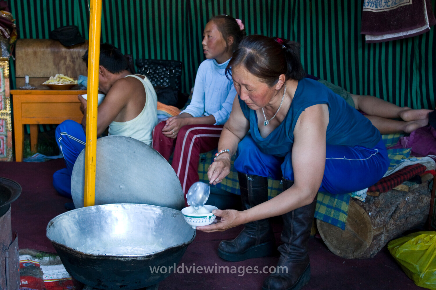 Inside Ger in Mongolia