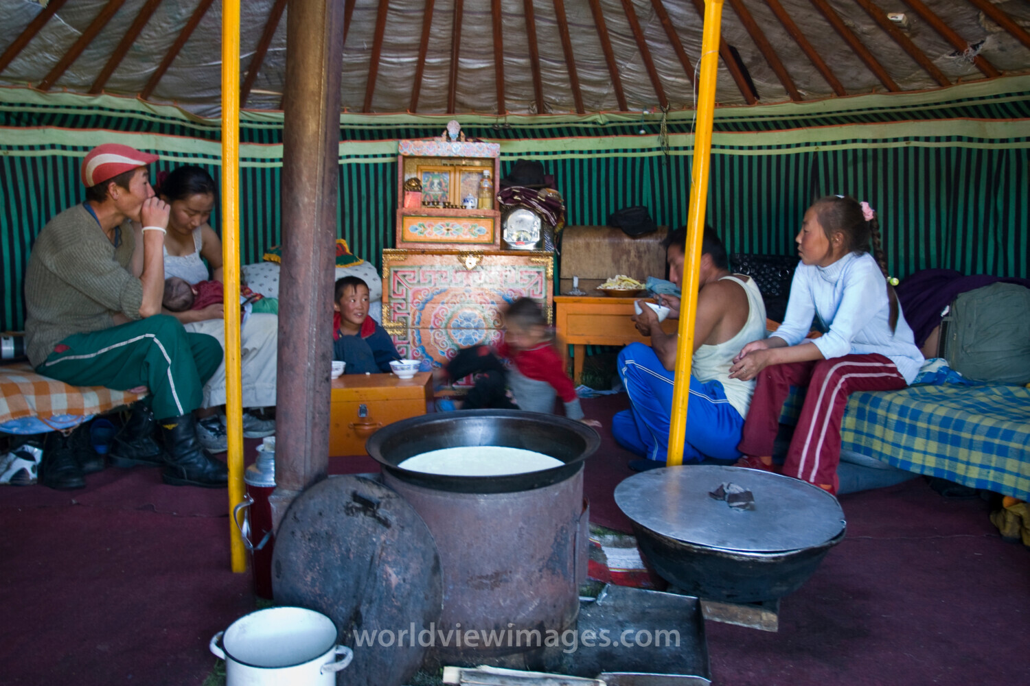 Inside Ger in Mongolia