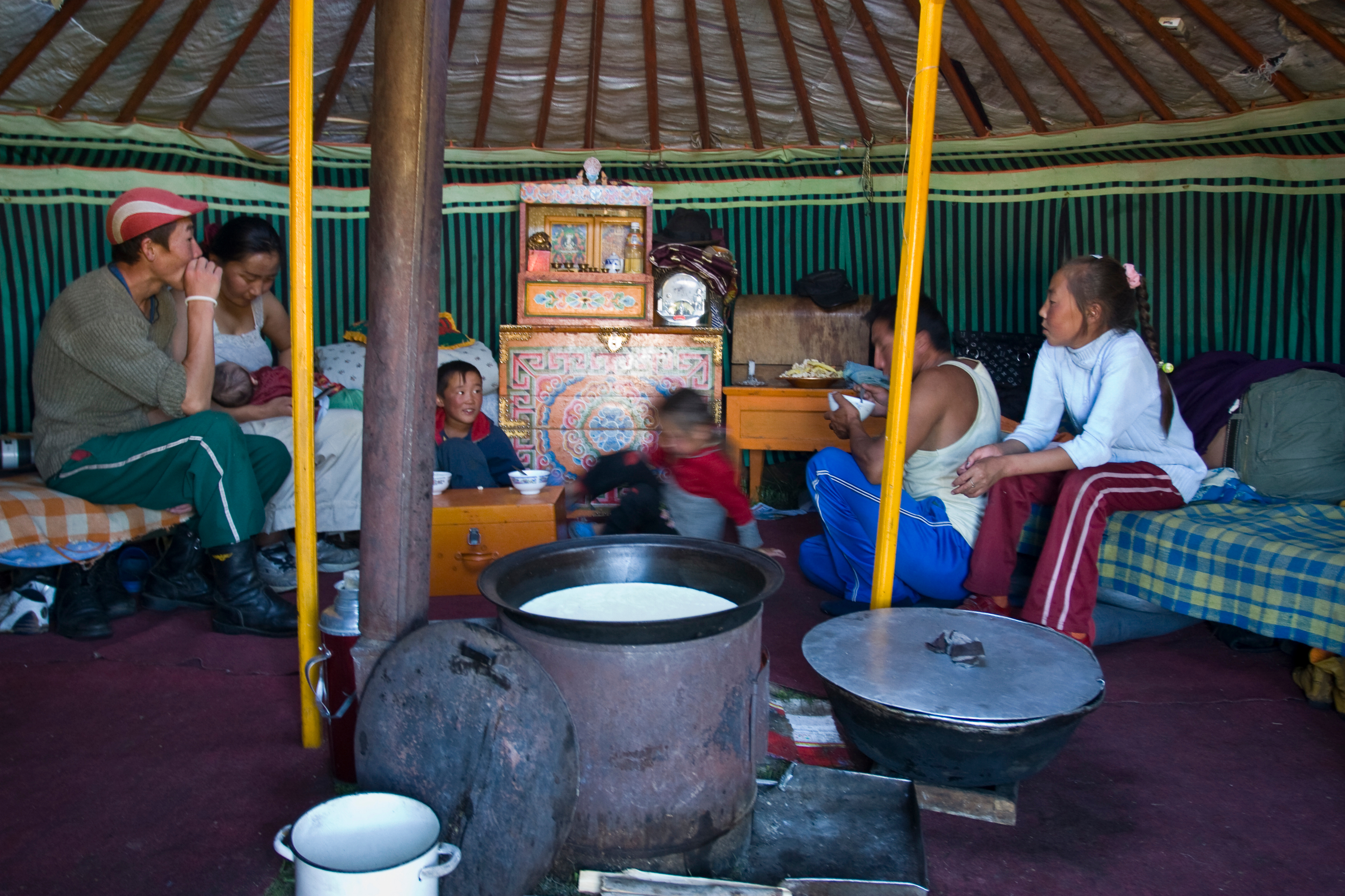 Inside Ger in Mongolia