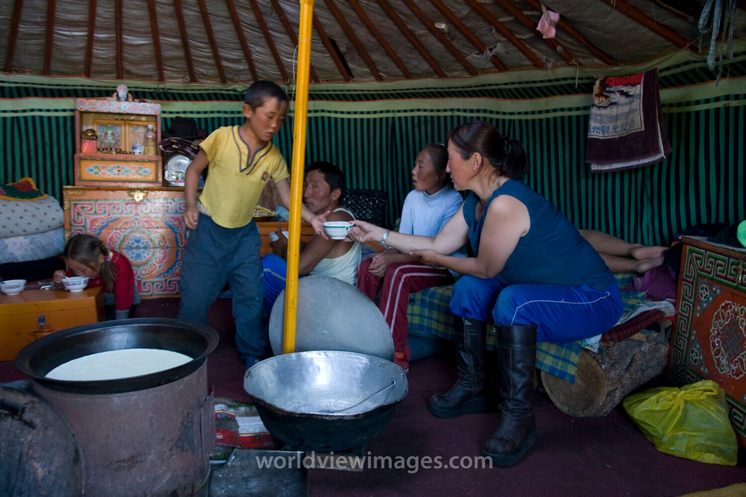 Inside Ger in Mongolia