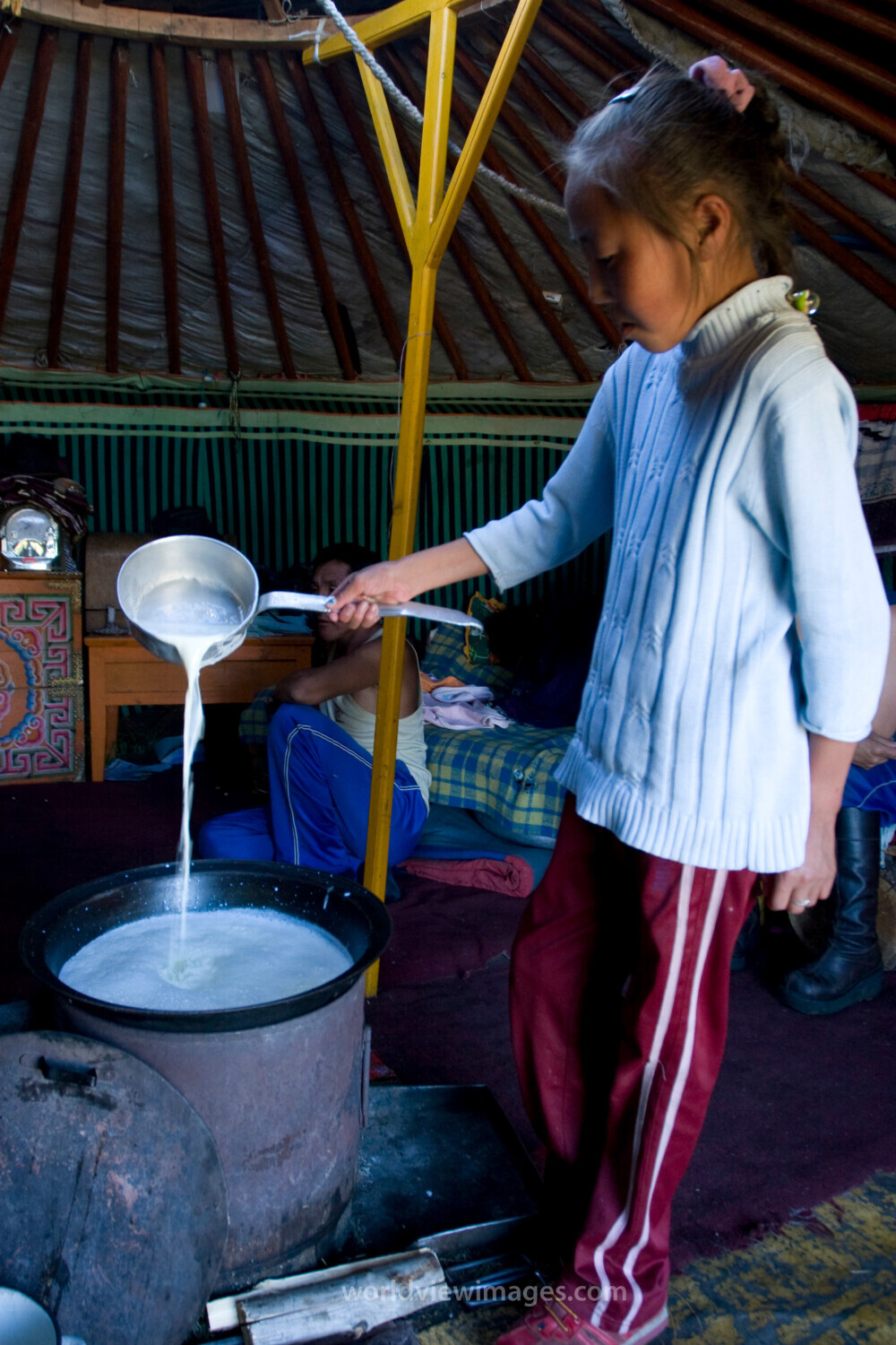 Inside Ger in Mongolia