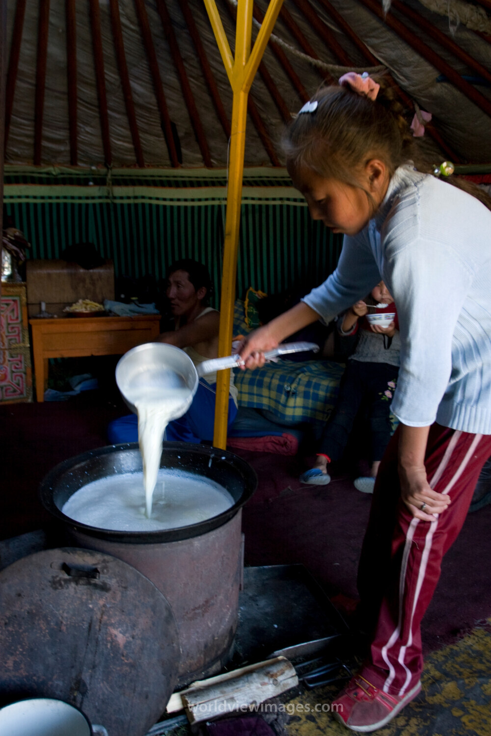 Inside Ger in Mongolia