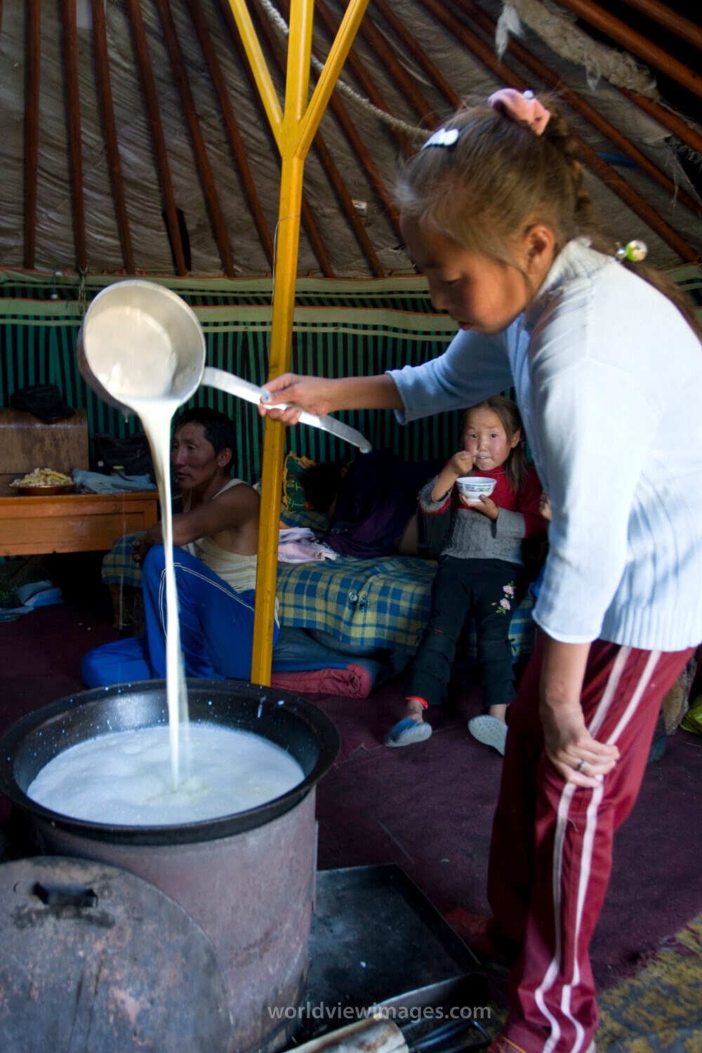 Inside Ger in Mongolia