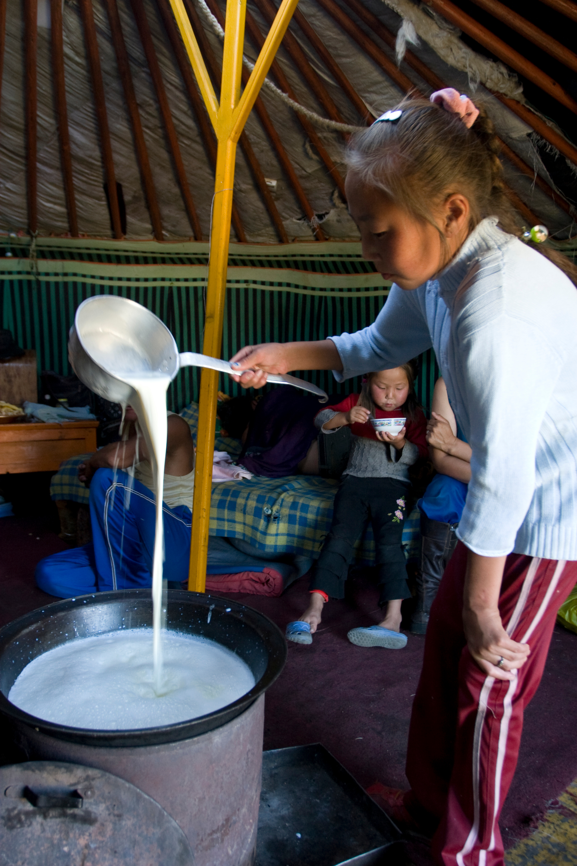 Inside Ger in Mongolia