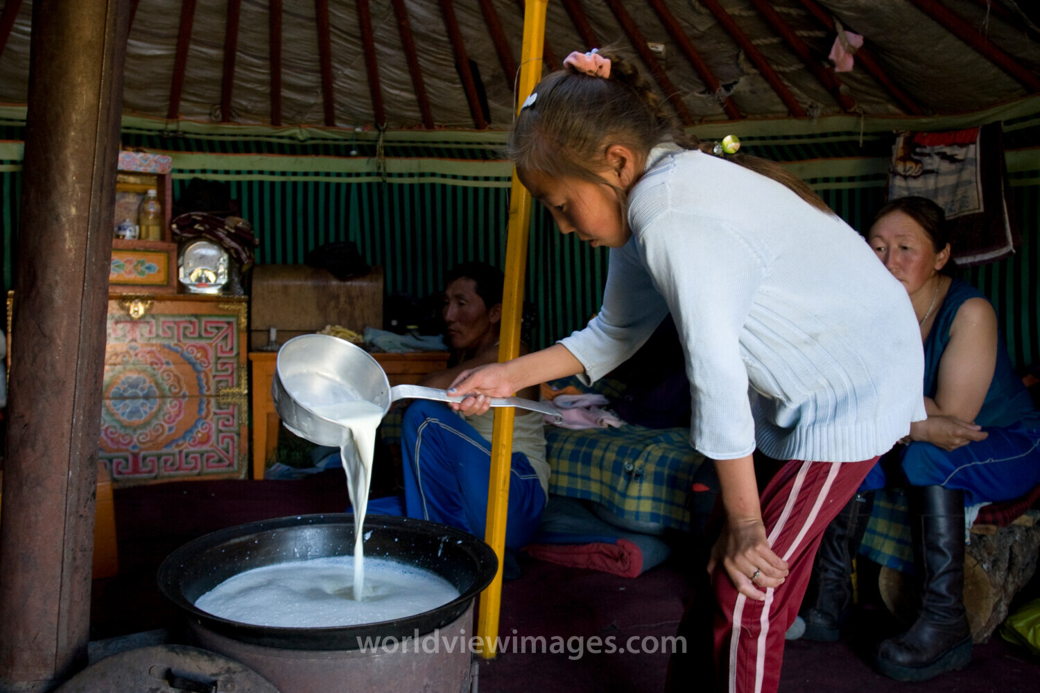 Inside Ger in Mongolia