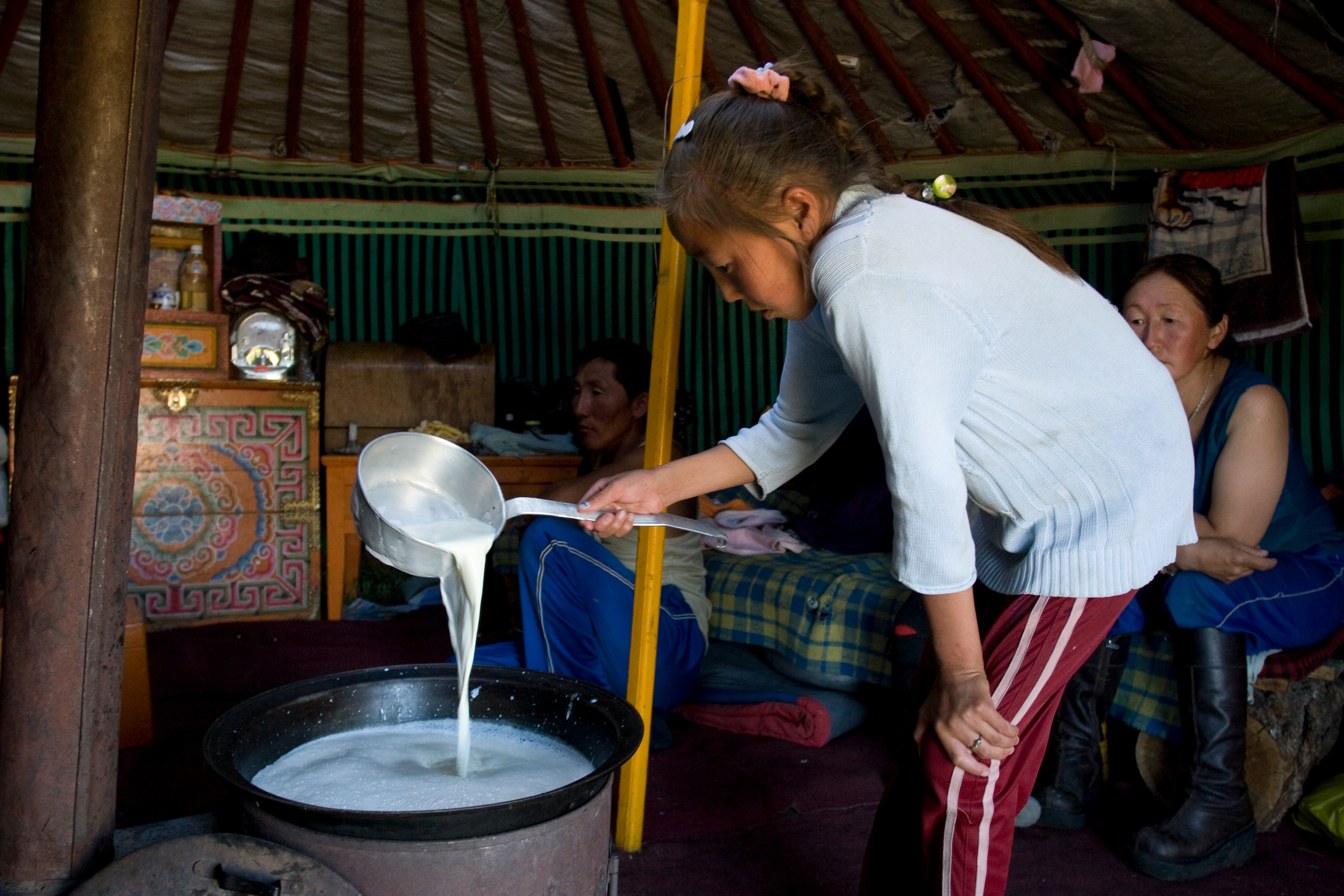 Inside Ger in Mongolia