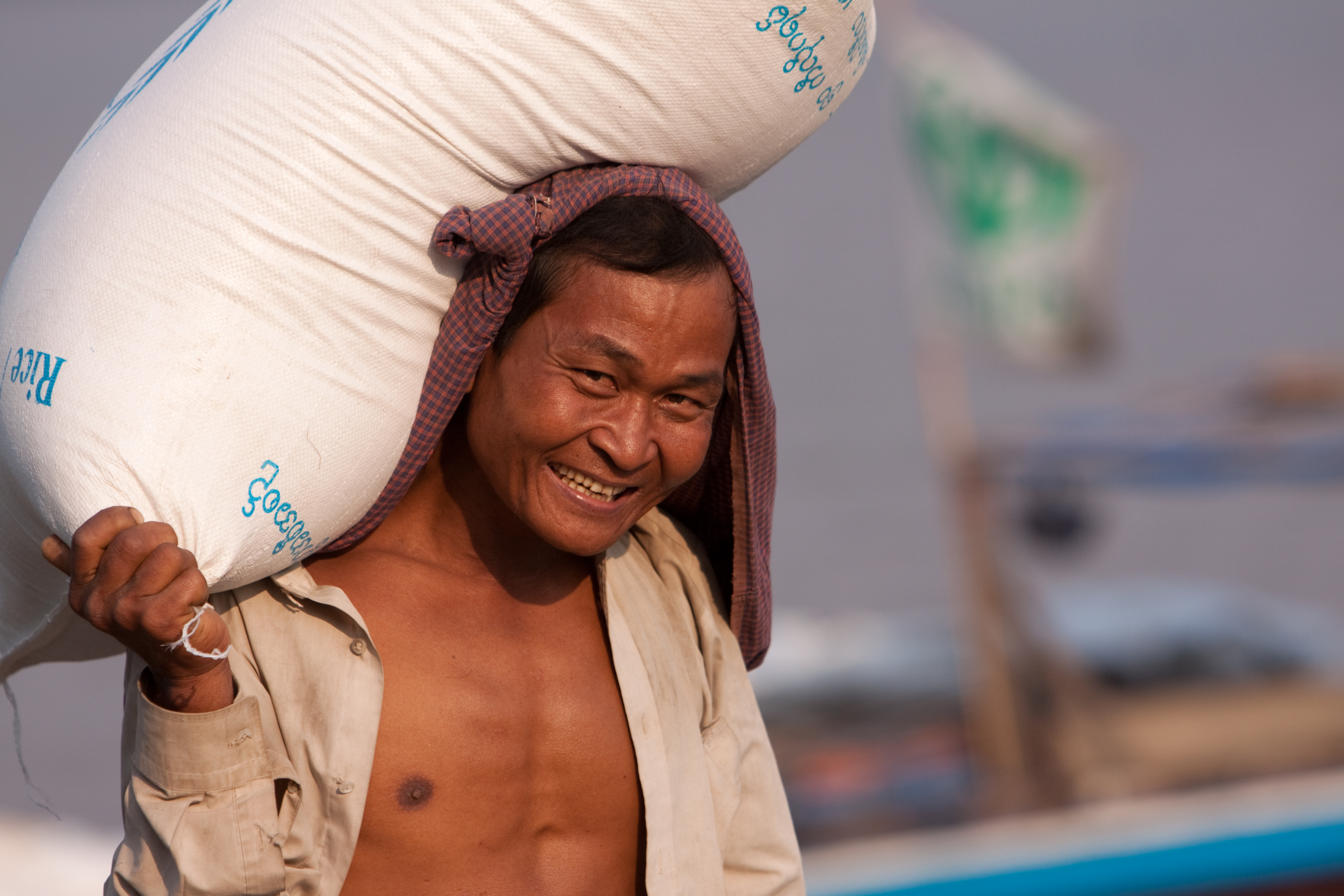 Man with Sack of Rice