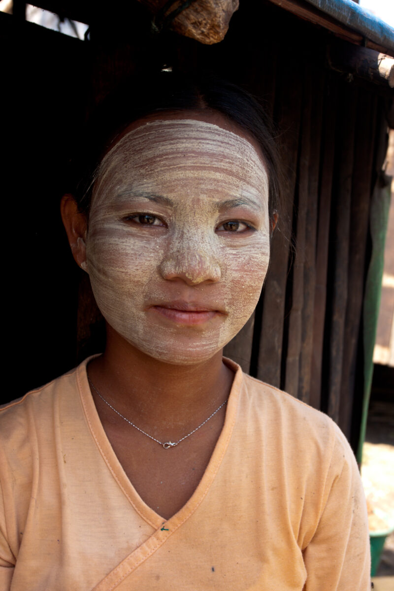 Woman in Myanmar — Woman with Tanaka on face in Burma — Burma, Myanmar, woman, tanaka, faces