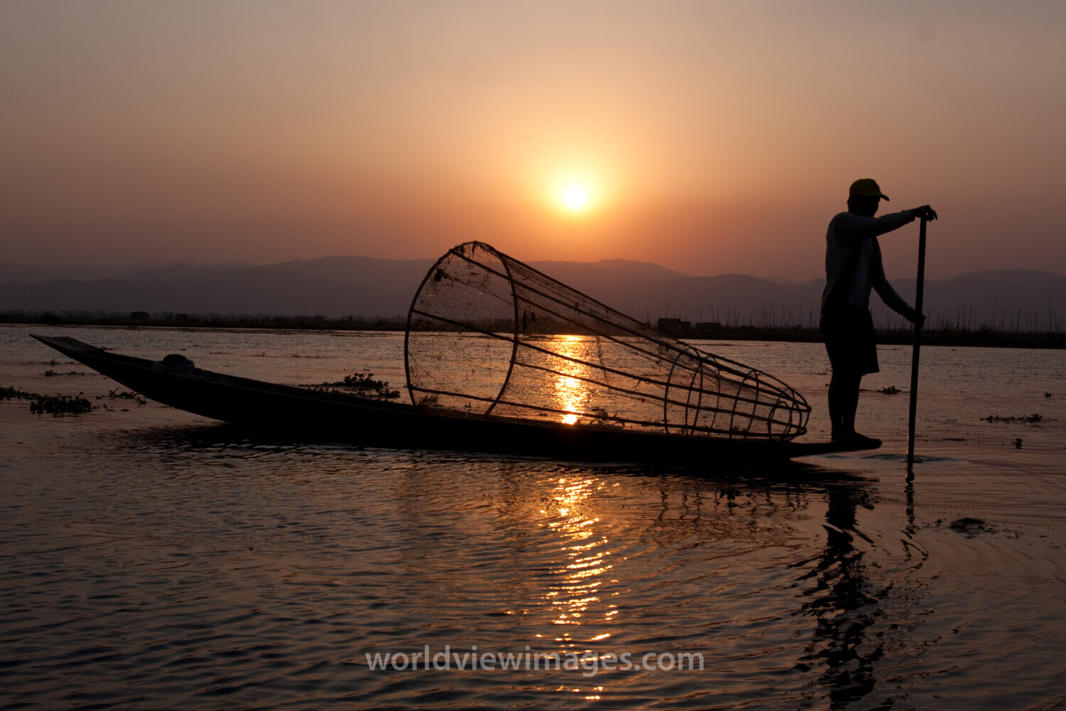 Fisherman on Inlay Lake