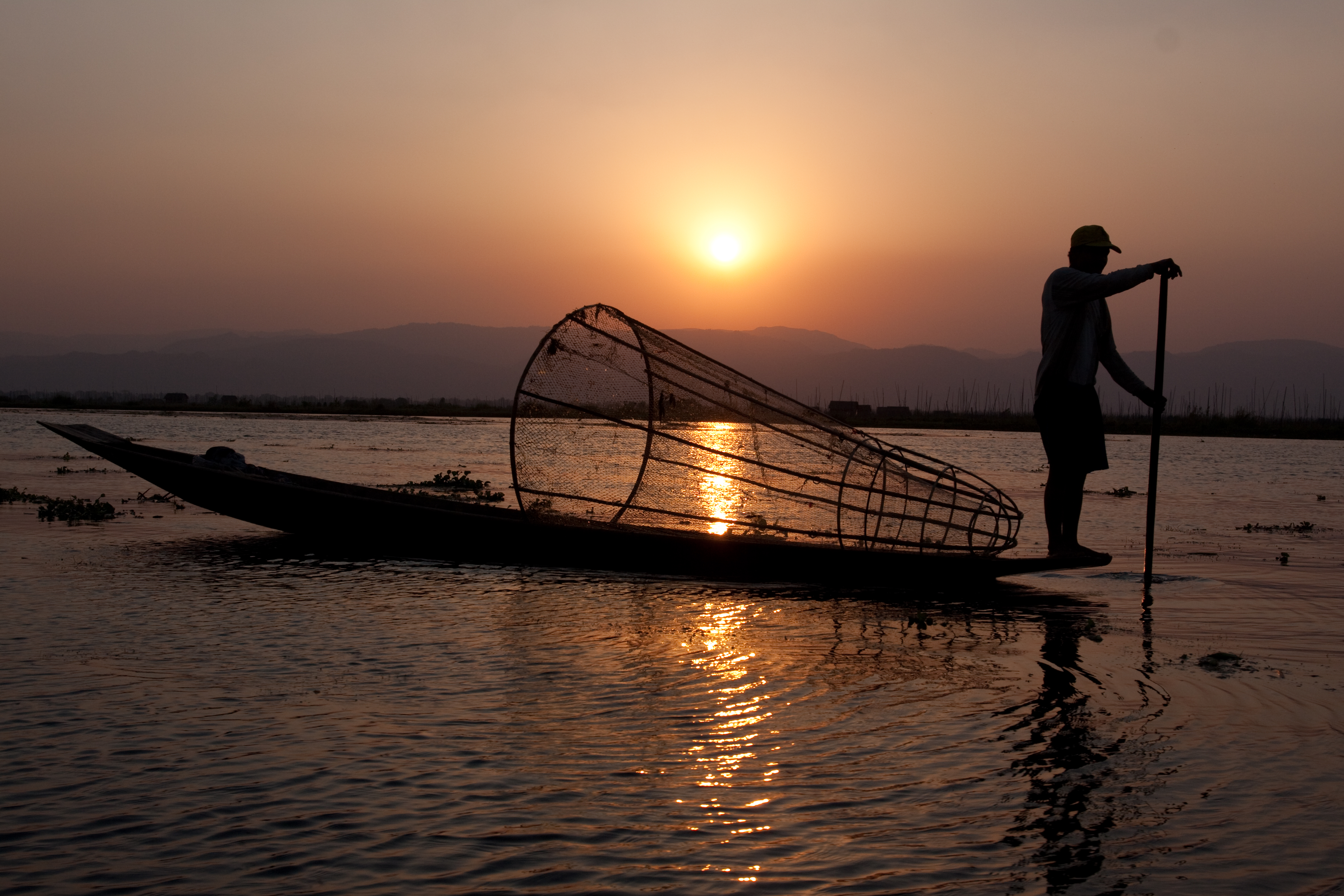 Fisherman on Inlay Lake