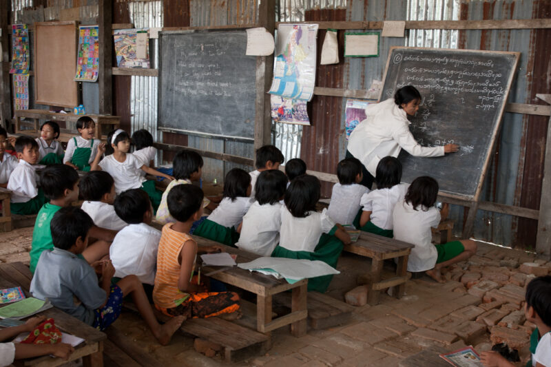 Karen Students in Myanmar — Karen children living in the Irrawaddy Delta region of Burma that was devistated by Cyclone Nargis — Burma, Myanmar, Karen, child...