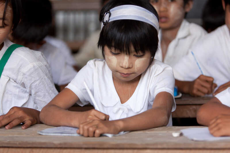 Karen Students in Myanmar — Karen children living in the Irrawaddy Delta region of Burma that was devistated by Cyclone Nargis — Burma, Myanmar, Karen, child...