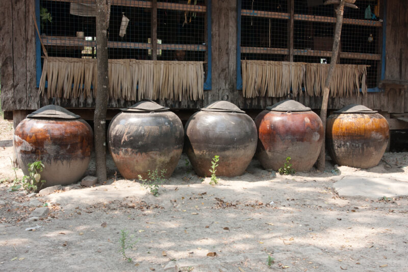 Rainwater Storage in Burma — Waterpots store water from the roof of a home in Myanmar — Burma, Myanmar, water, water security, rainwater harvesting