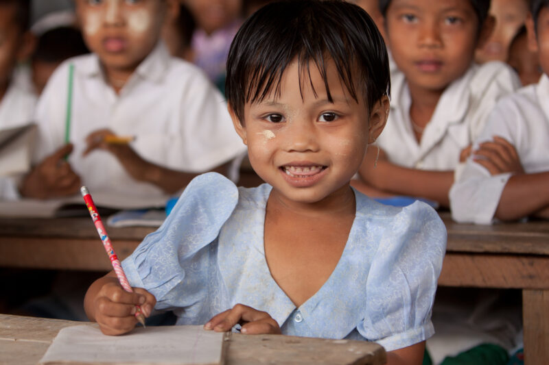 Karen Students in Myanmar — Karen children living in the Irrawaddy Delta region of Burma that was devistated by Cyclone Nargis — Burma, Myanmar, Karen, child...