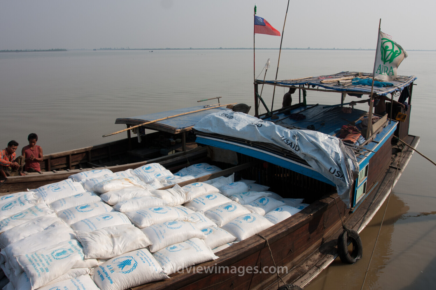 Food Distirbution after Cyclone in Burma