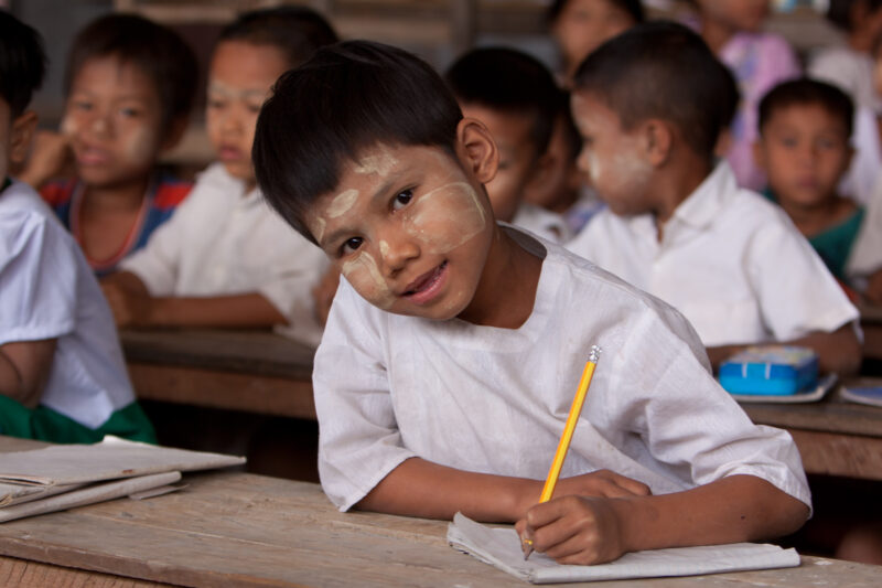 Karen Students in Myanmar — Karen children living in the Irrawaddy Delta region of Burma that was devistated by Cyclone Nargis — Burma, Myanmar, Karen, child...