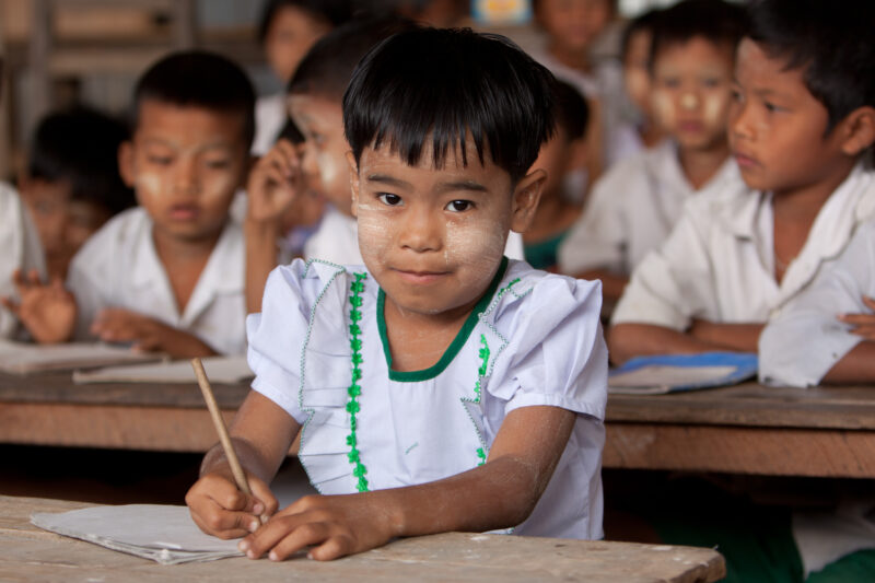 Karen Students in Myanmar — Karen children living in the Irrawaddy Delta region of Burma that was devistated by Cyclone Nargis — Burma, Myanmar, Karen, child...