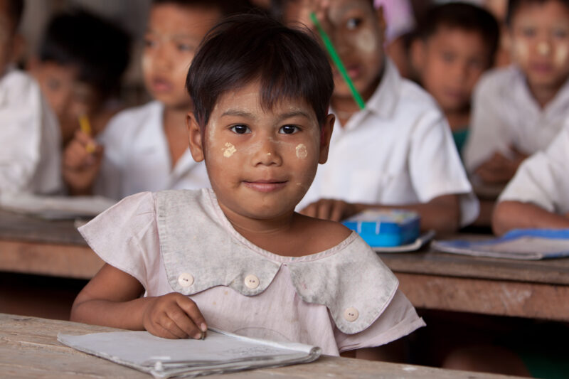Karen Students in Myanmar — Karen children living in the Irrawaddy Delta region of Burma that was devistated by Cyclone Nargis — Burma, Myanmar, Karen, child...