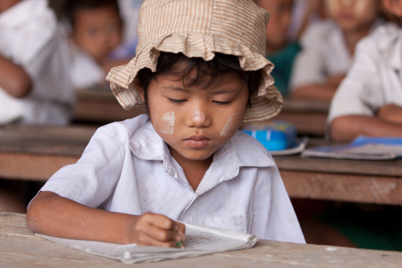 Karen Students in Myanmar — Karen children living in the Irrawaddy Delta region of Burma that was devistated by Cyclone Nargis — Burma, Myanmar, Karen, child...