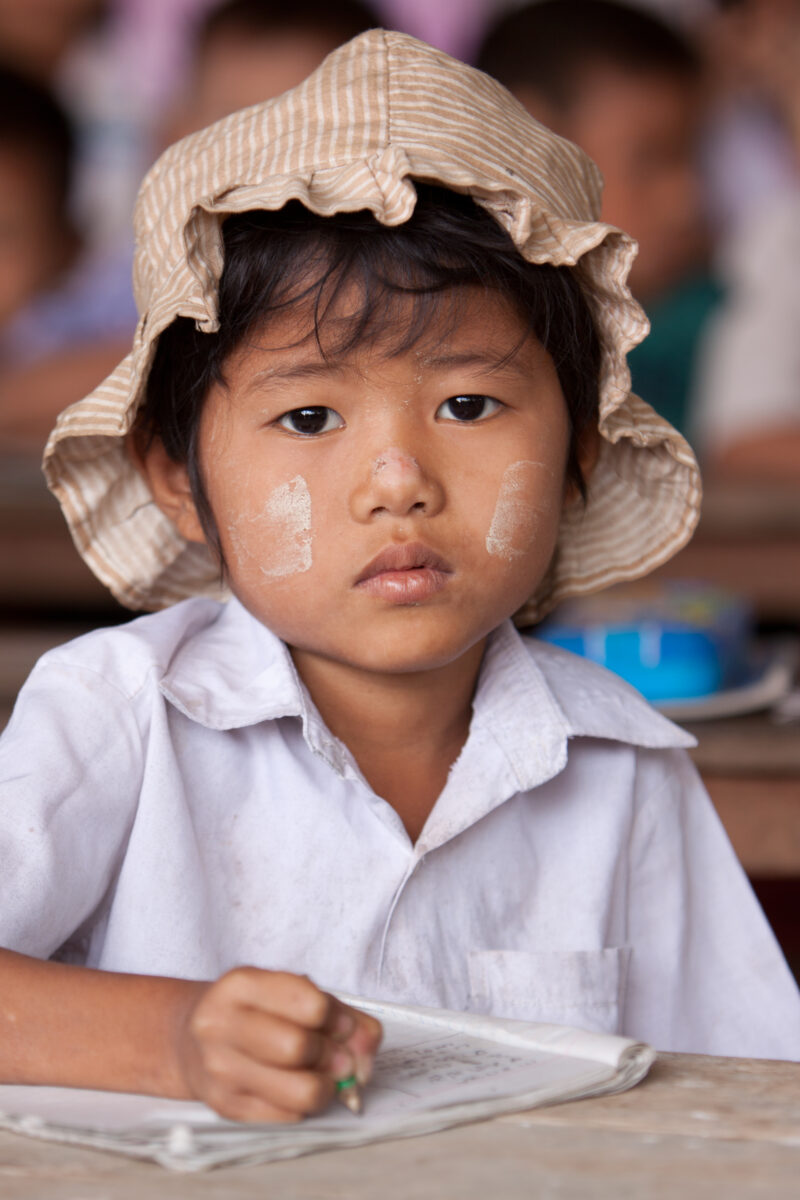 Karen Students in Myanmar — Karen children living in the Irrawaddy Delta region of Burma that was devistated by Cyclone Nargis — Burma, Myanmar, Karen, child...