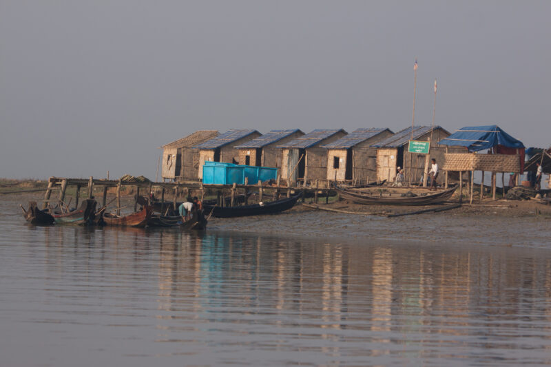 Emergency Shelters After the Storm — Emergency shelters established for people living in the Irrawaddy Delta region of Burma after the region was destroyed b...