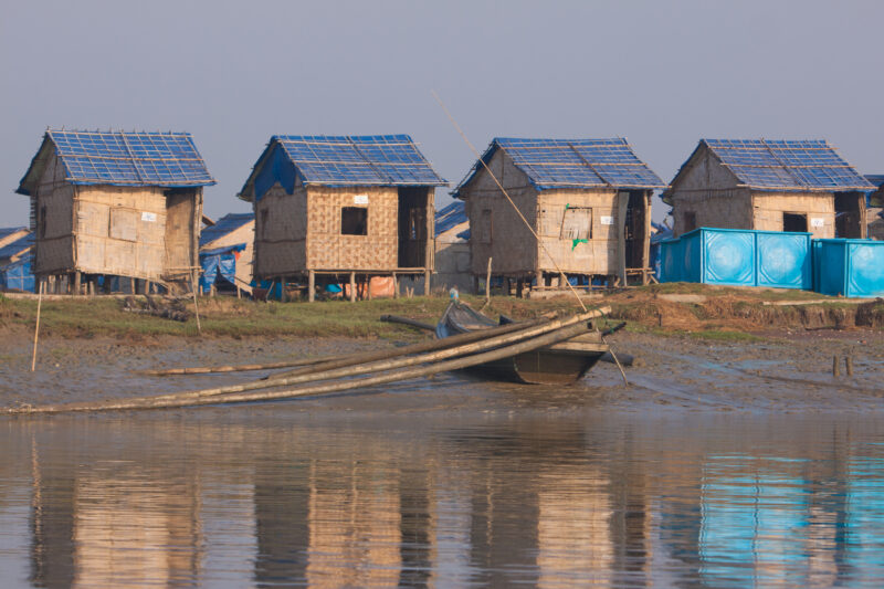 Emergency Shelters After the Storm — Emergency shelters established for people living in the Irrawaddy Delta region of Burma after the region was destroyed b...