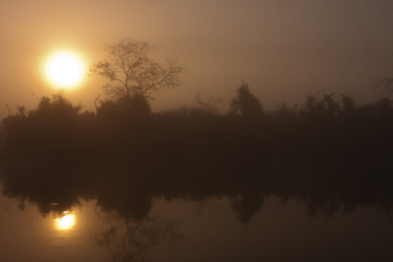 Sunrise in the Irrwady Delta — Stock Images of life in the Irrawaddy Delta region of Burma, after cyclone Nargis devistated the region — Burma, Myanmar, Ayey...