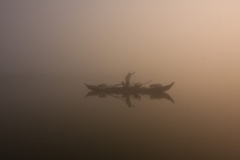 Sunrise in the Irrwady Delta — Stock Images of life in the Irrawaddy Delta region of Burma, after cyclone Nargis devistated the region — Burma, Myanmar, Ayey...
